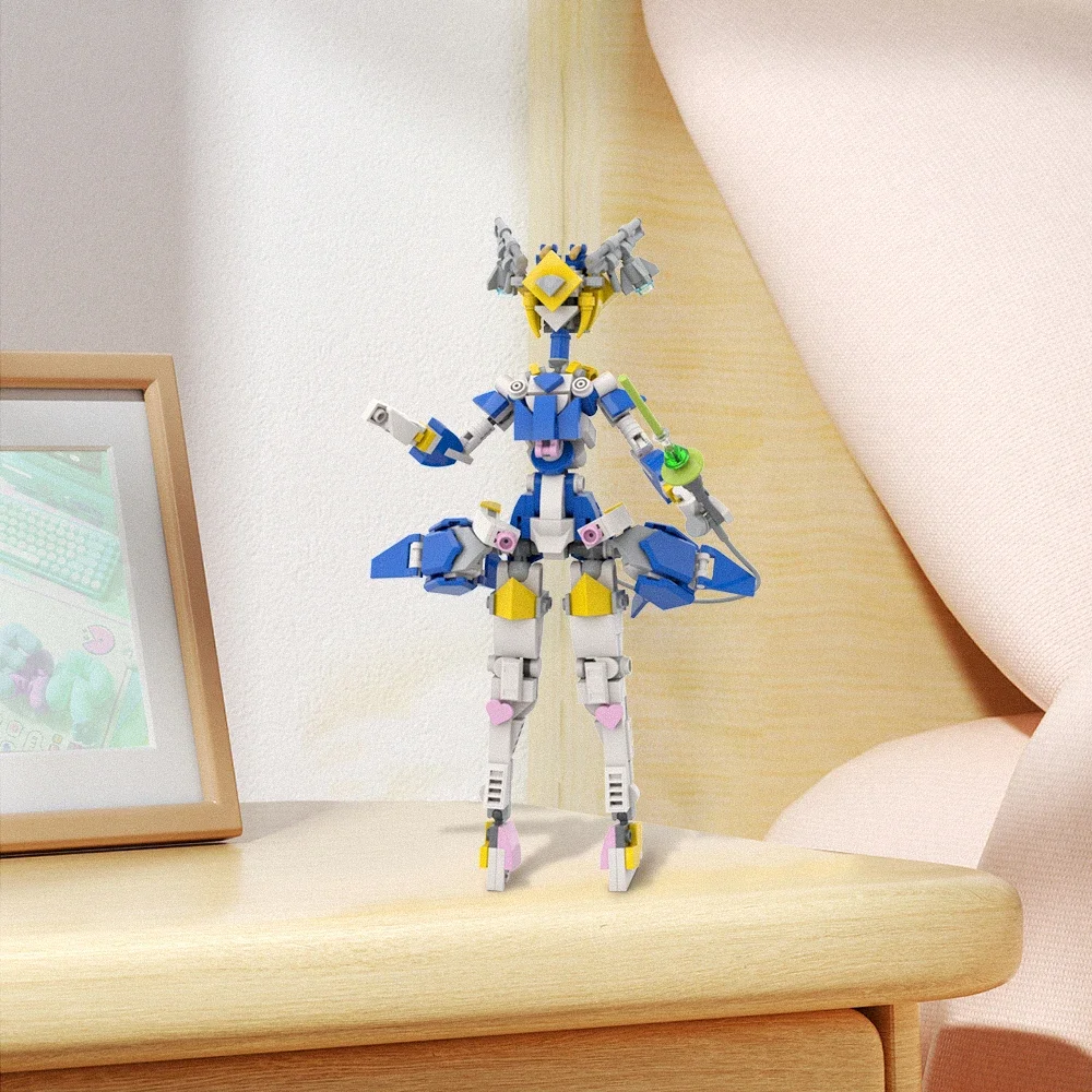 MOC Angel Mobile Suit Girl Female Robot Singer Figure Building Blocks Set Ninjas Machine Girl collect Bricks kids Birthday Gift