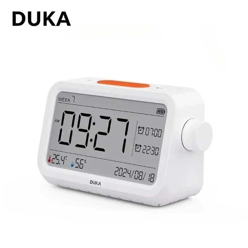DUKA ATuMan Digital LCD Thermometer Hygrometer Multiple Styles Indoor Desktop Wall-Mount Clock Calendar