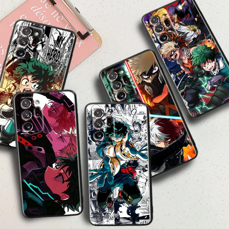 Academia Anime Hero D-Deku For Samsung Note 20 10 Ultra Plus A31 A14 A12 A70 A34 A25 A04 A05 A15 A24 5G Black Cover Phone Case