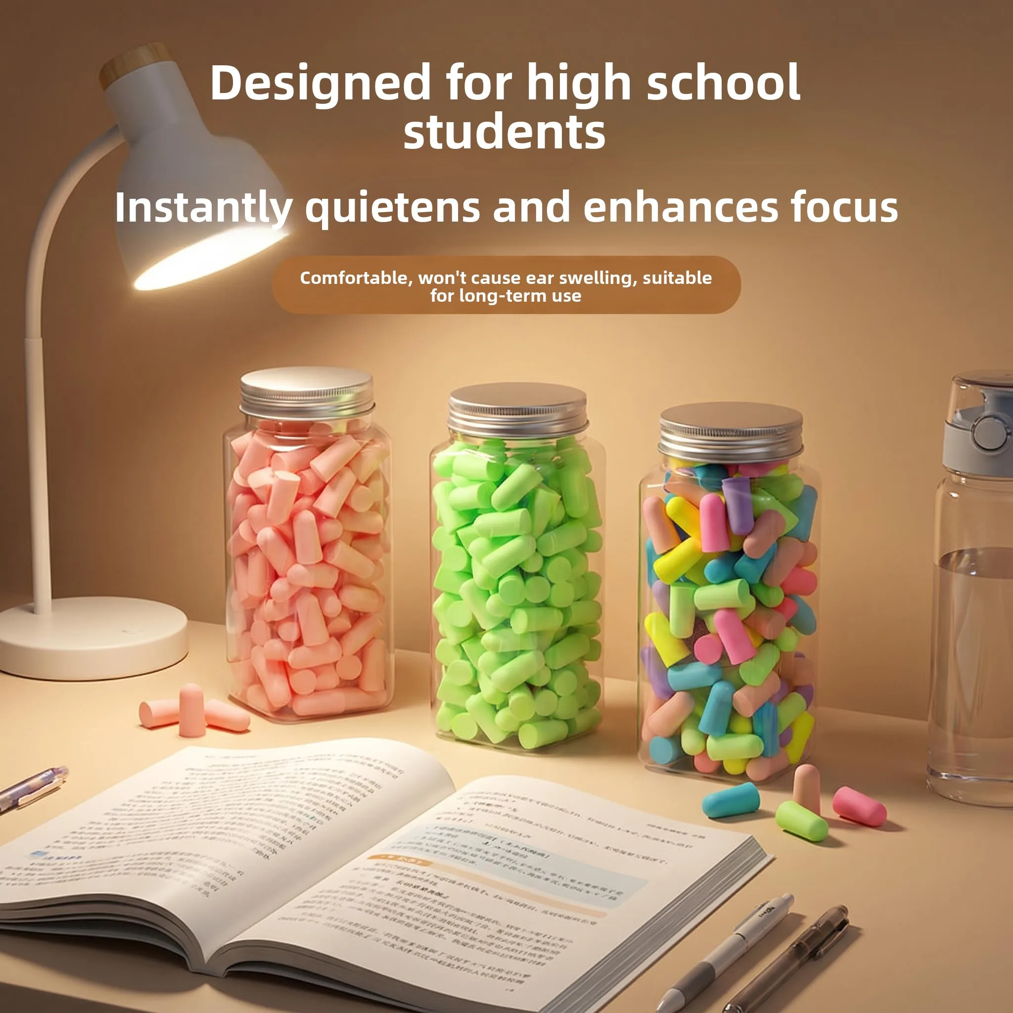 

High School Students Noise Reduction Earplugs Snoring Sleep Aid Learning Quiet Environment Super Soundproof Ear Muffs