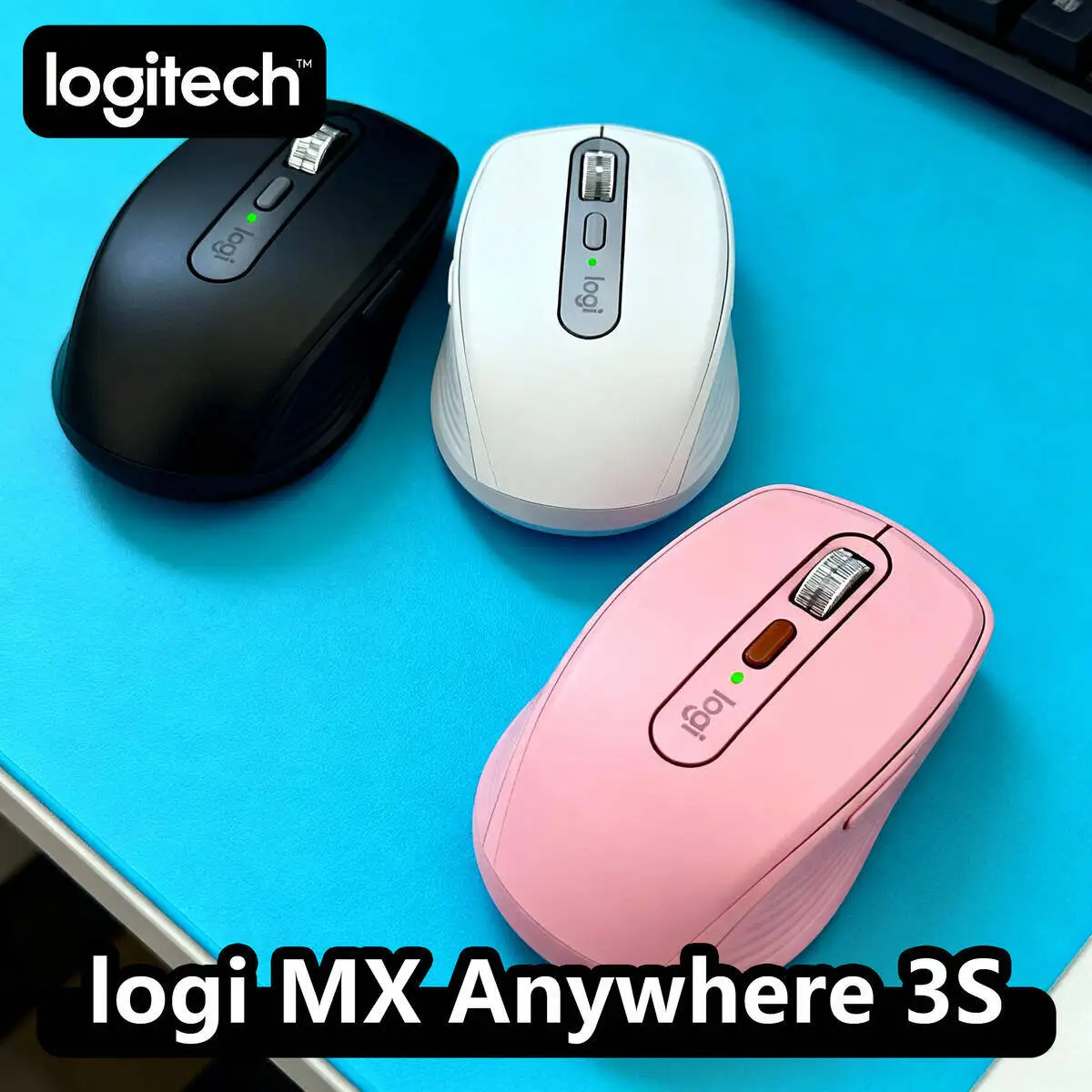 

Logitech MX Anywhere 3S Wireless Ergonomic Mouse, 8000 DPI, MagSpeed, USB-C, 10m (Multi style Logitech mouse)