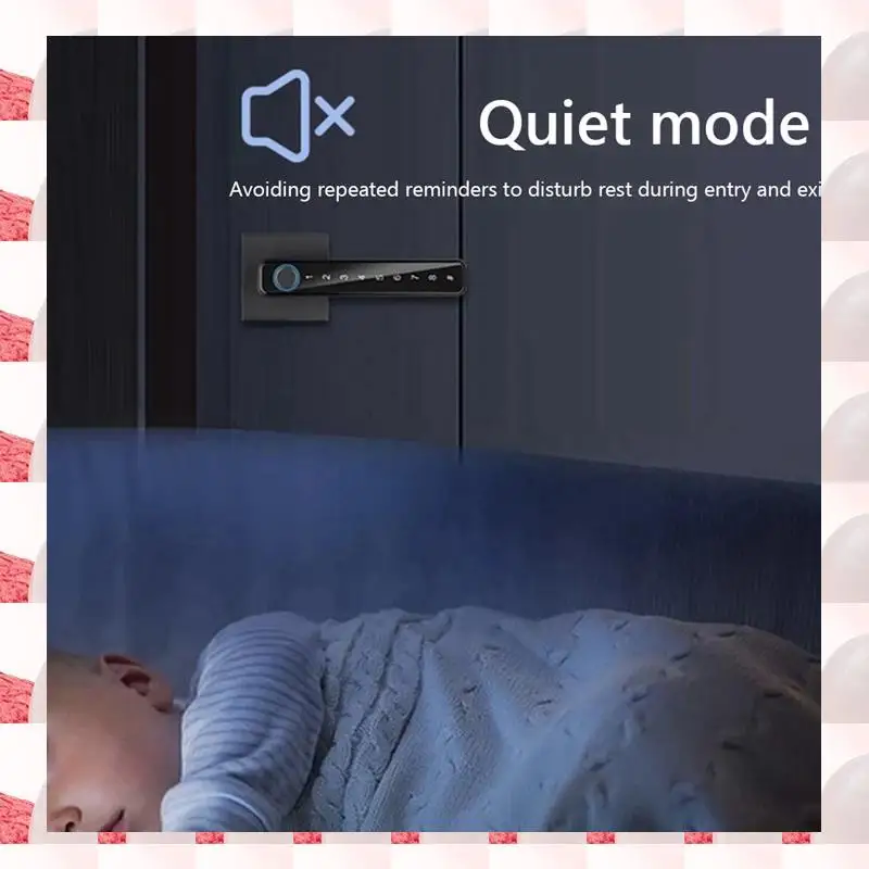 Biometrisches Fingerabdruck-Smart-Home-Türschloss, Passwort, elektronisches digitales Schloss, Steuerung, Silber (C), langlebig, einfache Installation