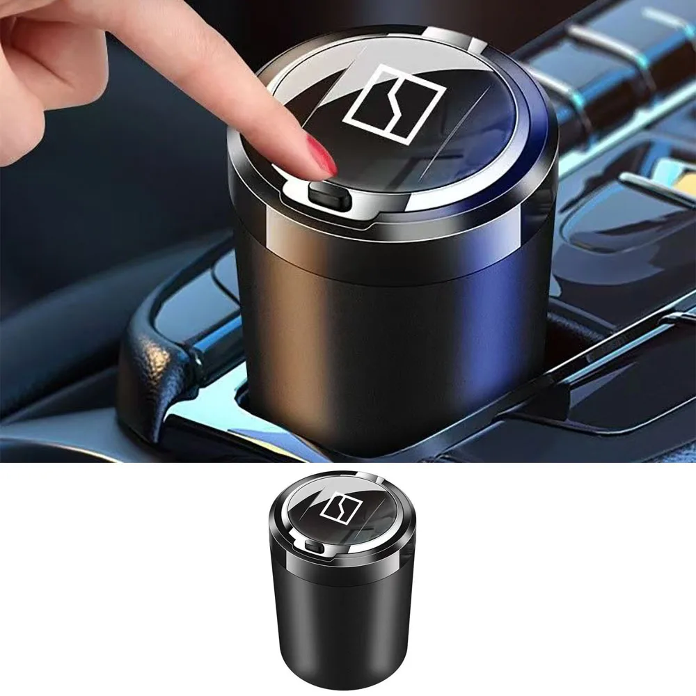 For ZEEKR 9X 2025 2026 Car Carried Ashtray High-end Feeling And Metal Inner Liner With Lid Flame Retardant And Multifunctional