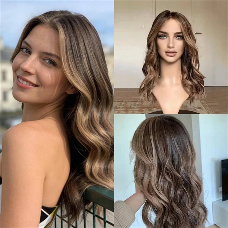 13x4-ombre-brown-blonde-balayage-heat-friendly-synthetic-hd-lace-front-wig-natural-wave-wig-glueless-wig-for-white-black-women