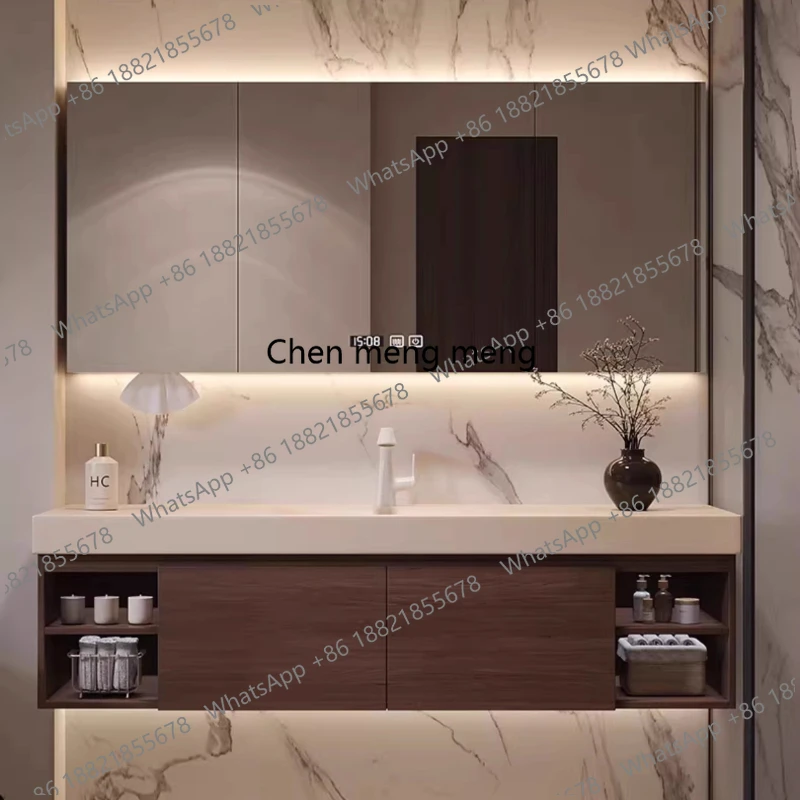 

Mirror Storage Bathroom Cabinet Perfume Sink Wooden Modern Paper Bathroom Cabinet Toilet Over Wall Gabinete Trendy Furniture