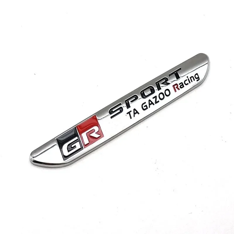 For Toyota GR Sport Gazoo Racing Logo Side Fender Emblem Rear Trunk Badge Sticker Corolla Camry Sienna Prius RAV4 CHR Yaris