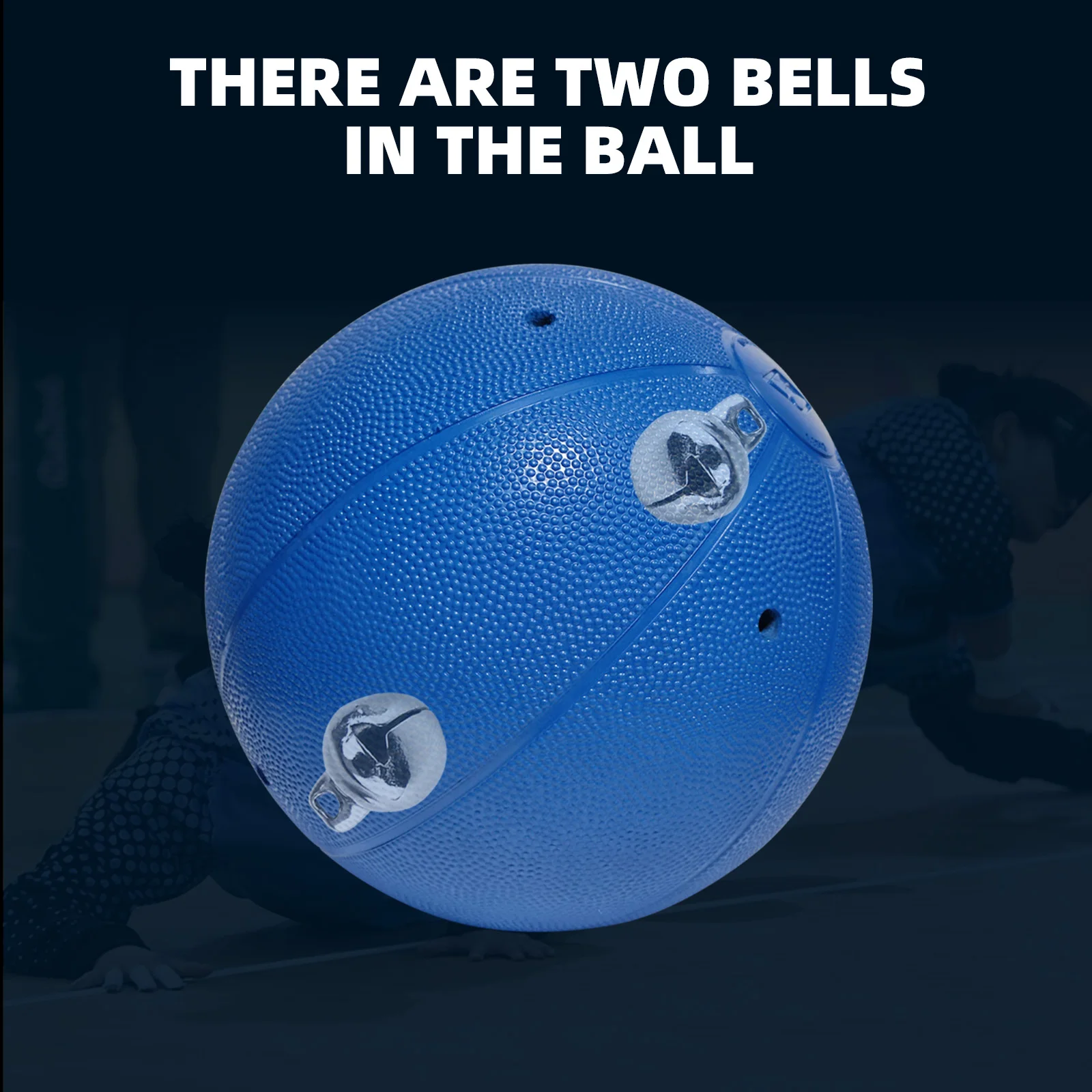 Size 7 Blue-Goalball Blinds-With Bells To Make A Sound,Judge The Direction.Used For Blind Matches Team,Ball,Men Women