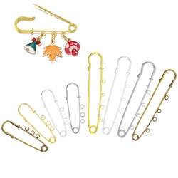 Xinyao 30 60 80 90mm strass ouro cor de segurança broche pinos com laços montagem broche para mulher base jóias fazendo suprimentos