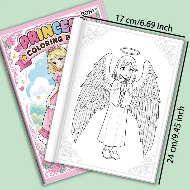 1 Dream Princess Fairy Tale Coloring Book, Including 32 Pages of Theme Drafts Such As Magic Fairy and Crown Dress Princess