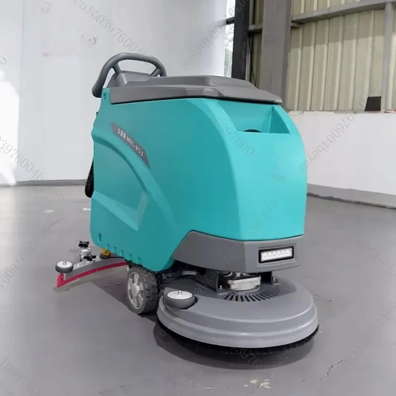 New Electric Hand-Push Walk-Behind Floor Scrubber with Cold Water Cleaning & Extended Battery Life for Malls & Hospitals
