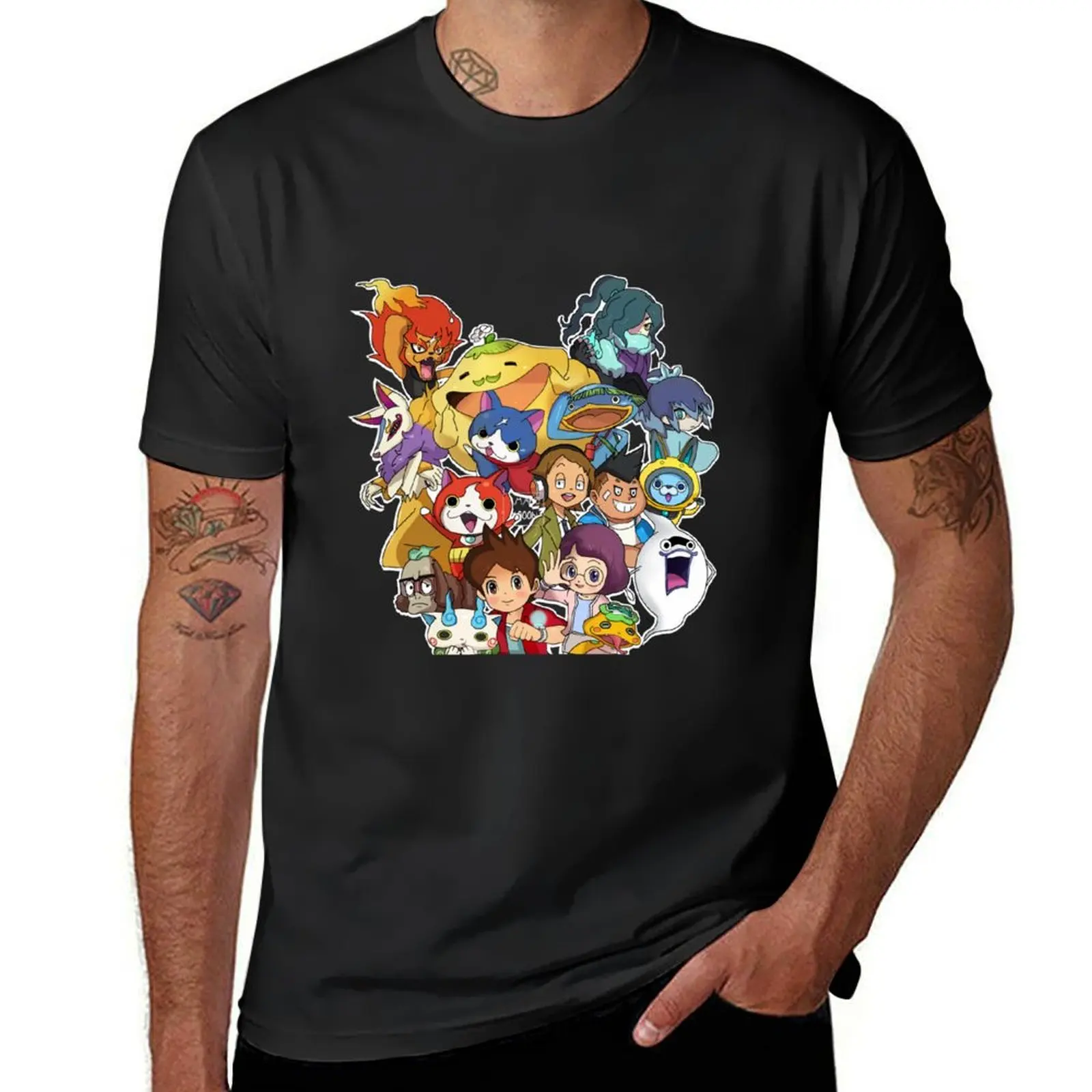 Yo-Kai Watch Stickers Yokai Watch T-Shirt customs design your own anime clothes big and tall t shirts for men