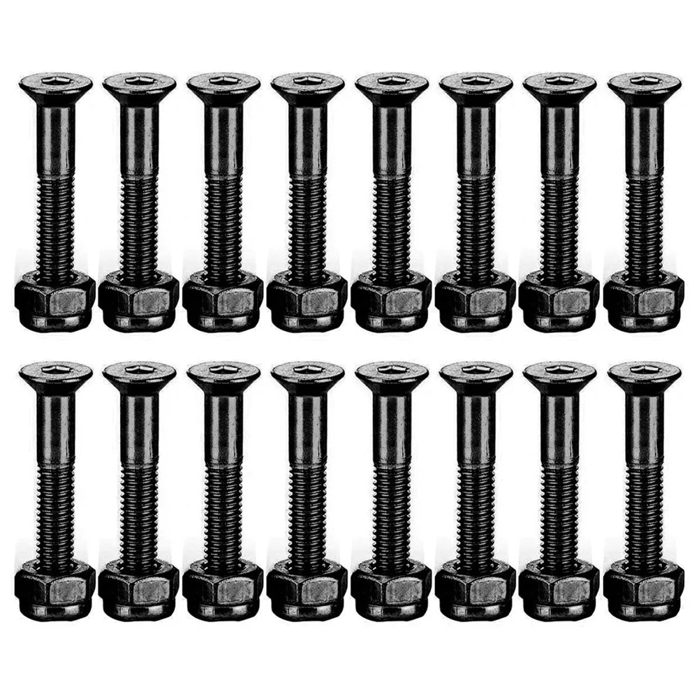 16 Set 1 Inch Skateboard Mounting Hardware Screws Bolts Skateboard Hardware Screws Skateboard Parts