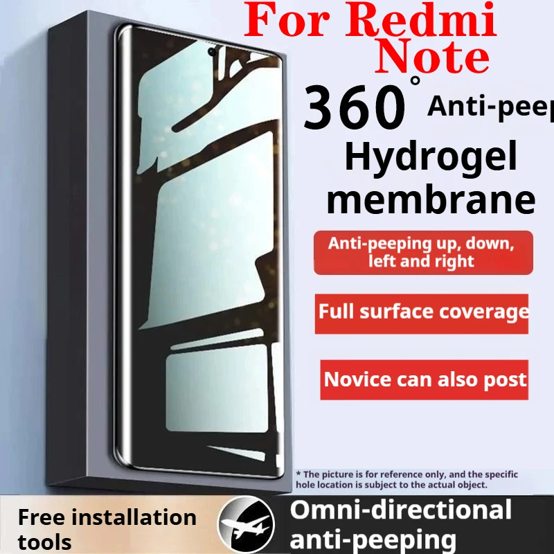 

RedmiNote13Pro+ 360° Privacy Screen Protector For Redmi Note14Pro+ Antipeeping Hydrogel Film Redmi Note 14Pro Soft Note14Pro