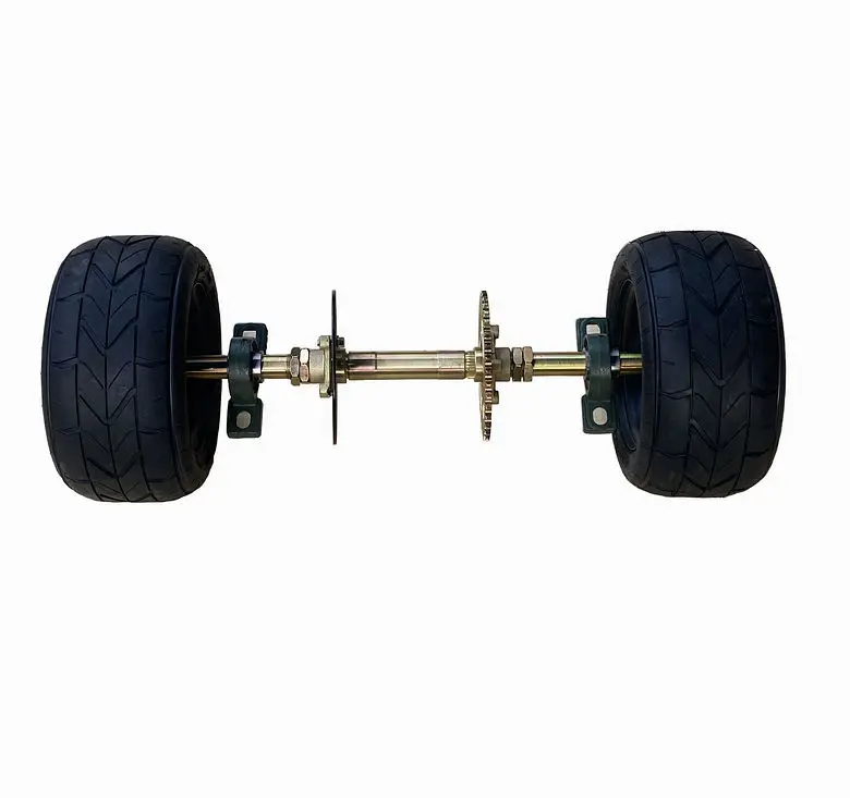 Modified four-wheeler accessories, homemade box kart rear axle with 6-inch tires with brakes, rear suspension kit