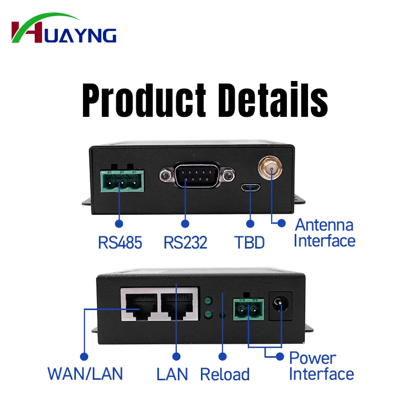 USR-W630 Industrial 2-Port Ethernet Serial Converter Supports Modbus RTU TCP RS232 RS485 WIFI to Ethernet Server