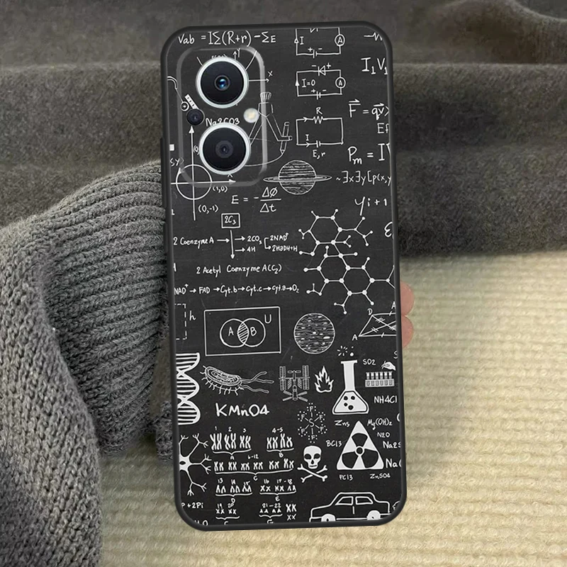 العلوم الرياضيات الفيزياء الصيغ جراب هاتف ل ممن لهم رينو 12 12F 13 13F 11 8T 7 8 10 برو ممن لهم البحث X8 X6 برو X3 X5 لايت غطاء