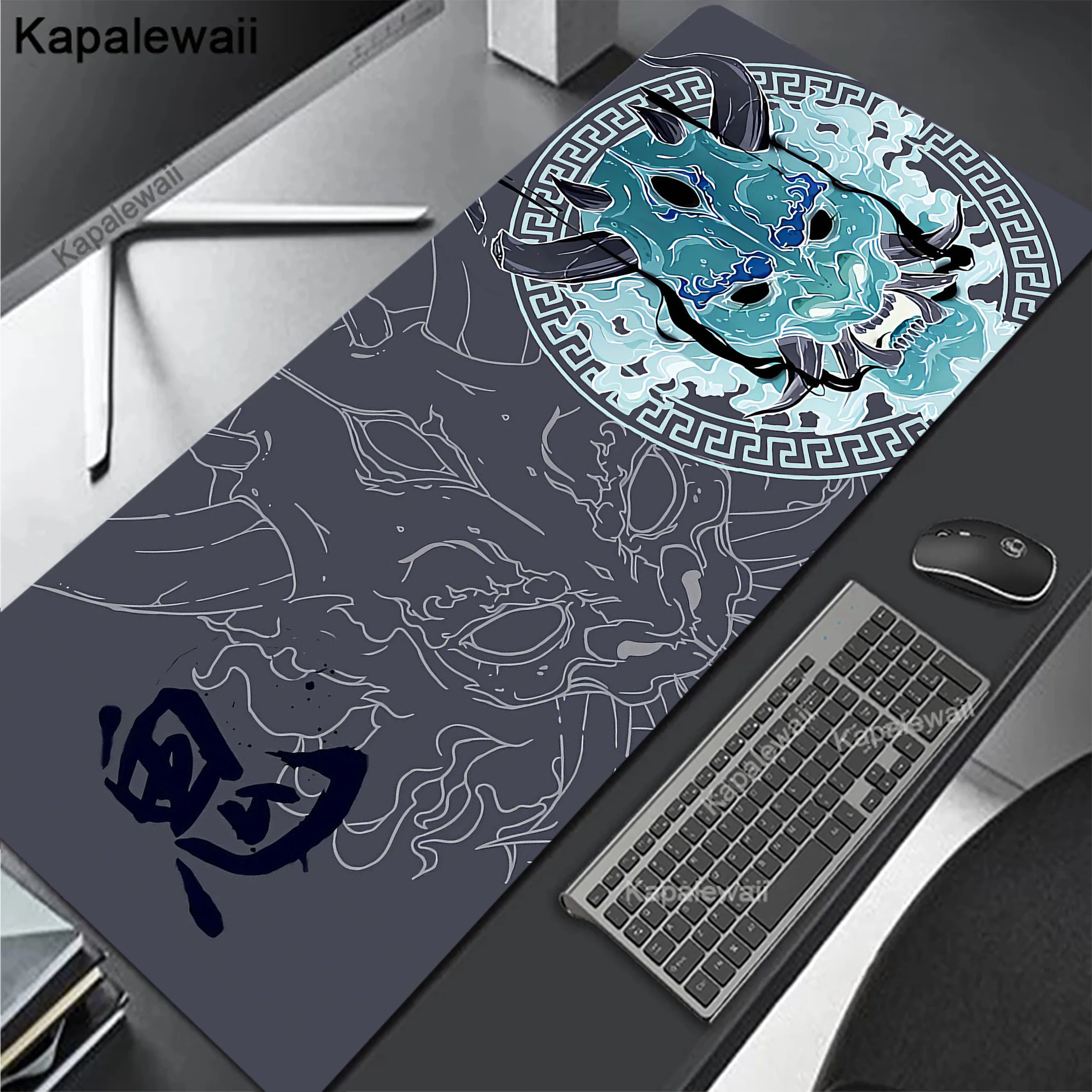 

Japanese Oni Evil Spirits Large Mouse Pad Pc Gamer Mousepad HD Print Gaming Keyboard Pads XXL Table Carpet Rubber Desk Mat