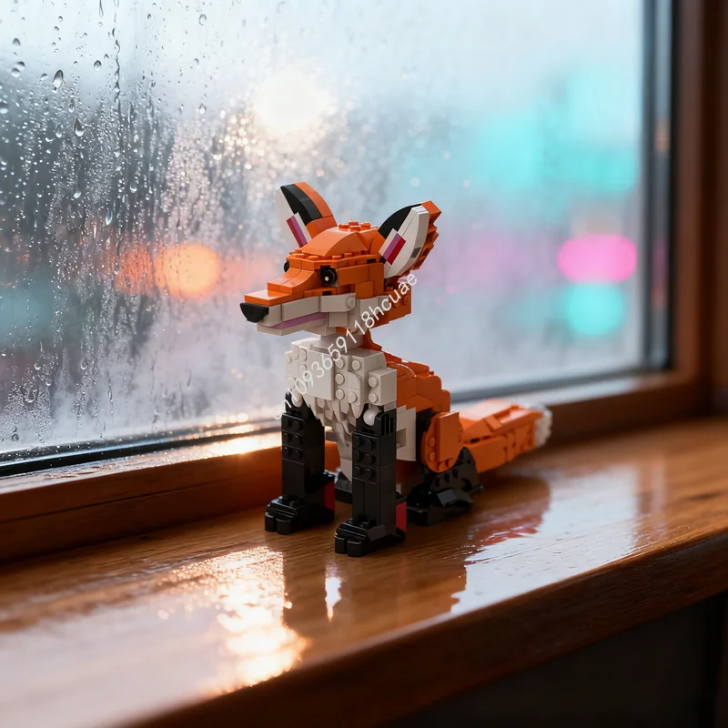 

538pcs MOC Sitting Fox Cub Creator 3 1ed Model Building blocks Architecture Assemble Christmas gifts creative toy Brick Birthday