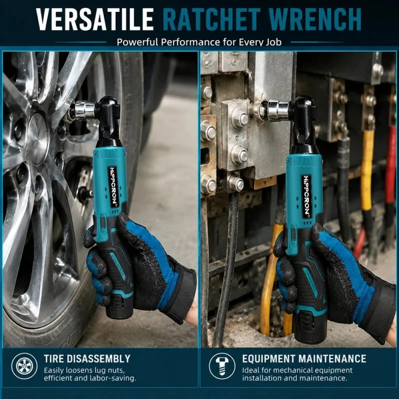12V Cordless Electric Ratchet Wrench, 3/8