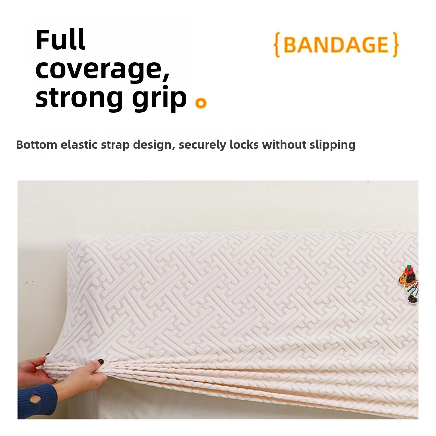 Creamy Style Bedside Cover Soft Plush Elastic Full Wrap  Proof Dust Proof Backrest Protector Bedroom Decorative Cover view 4