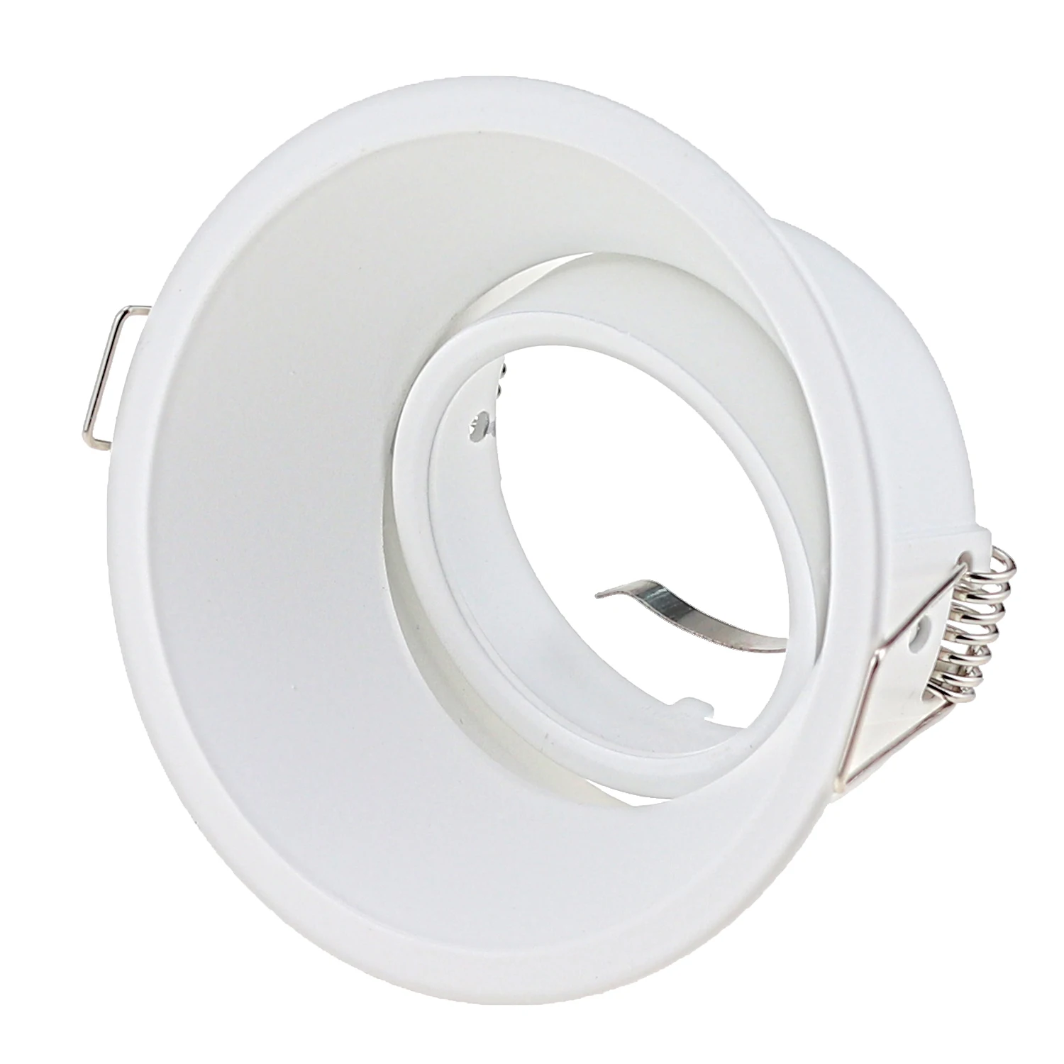 Round Recessed Light  Adjustable Black White Ceiling Lamp GU10 MR16 LED Spotlight Holder Halogen Lighting Fixture for Indoor Use