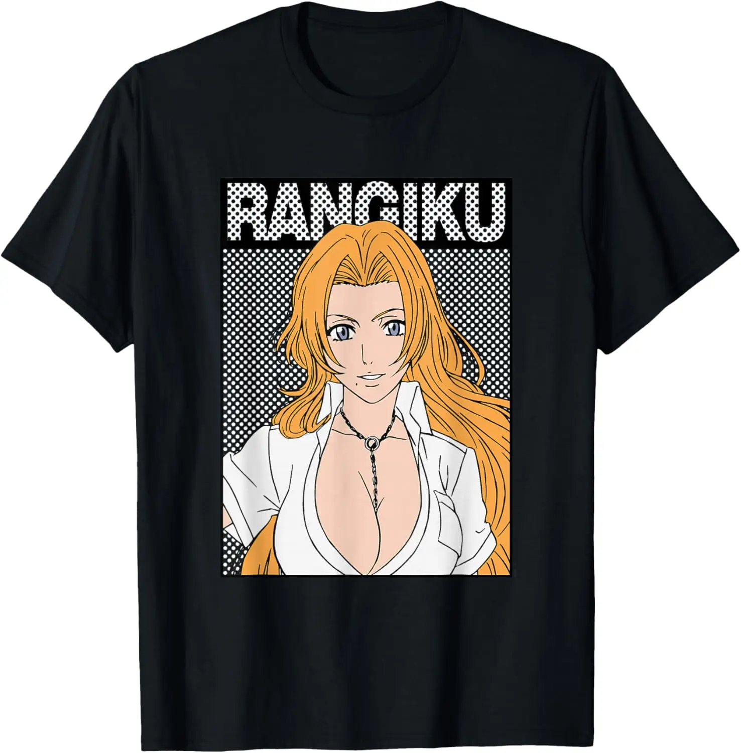 Bleach Rangiku Rectangle Dot Graphic Anime T-Shirt S-6XL
