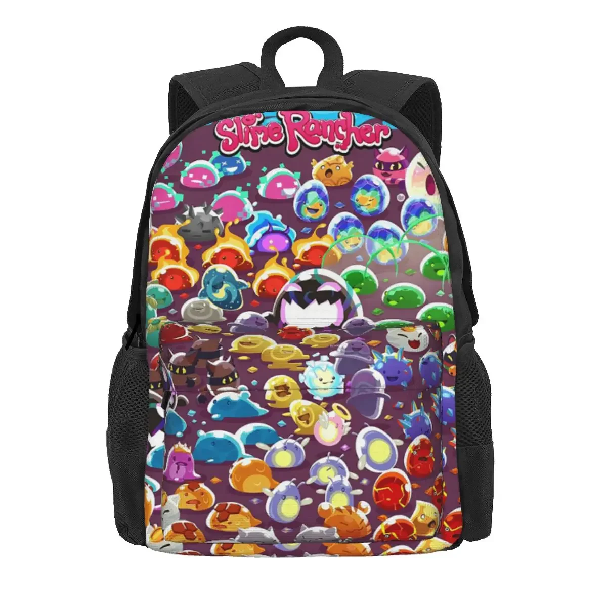 Slime Rancher Cartoon Game Anime Niedlicher Rucksack, Tagesrucksack, große Kapazität, Kinder-Büchertasche, Schultasche, Umhängetaschen für Männer und Frauen
