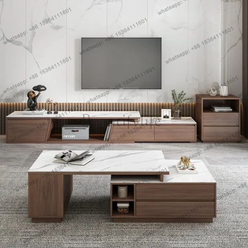 FG Wood Floor Tv Cabinet Storage Light Luxury Living Room Designer Universal Tv Stands Organizer Muebles Para Tv Home Furniture