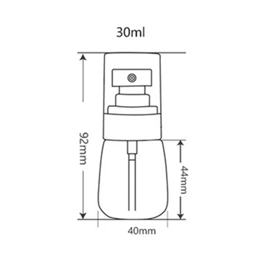 3pcs 30Ml Empty Spray Bottle Reusable Plastic Dispenser For Perfume Water Sunscreen Mist Leak-Proof Portable Travel Size