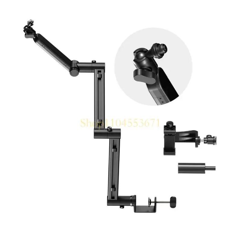 Best Seller 3 Section Boom Arm Microphone Stand With Cable Management For Studio Recording Podcasting And Live Streaming