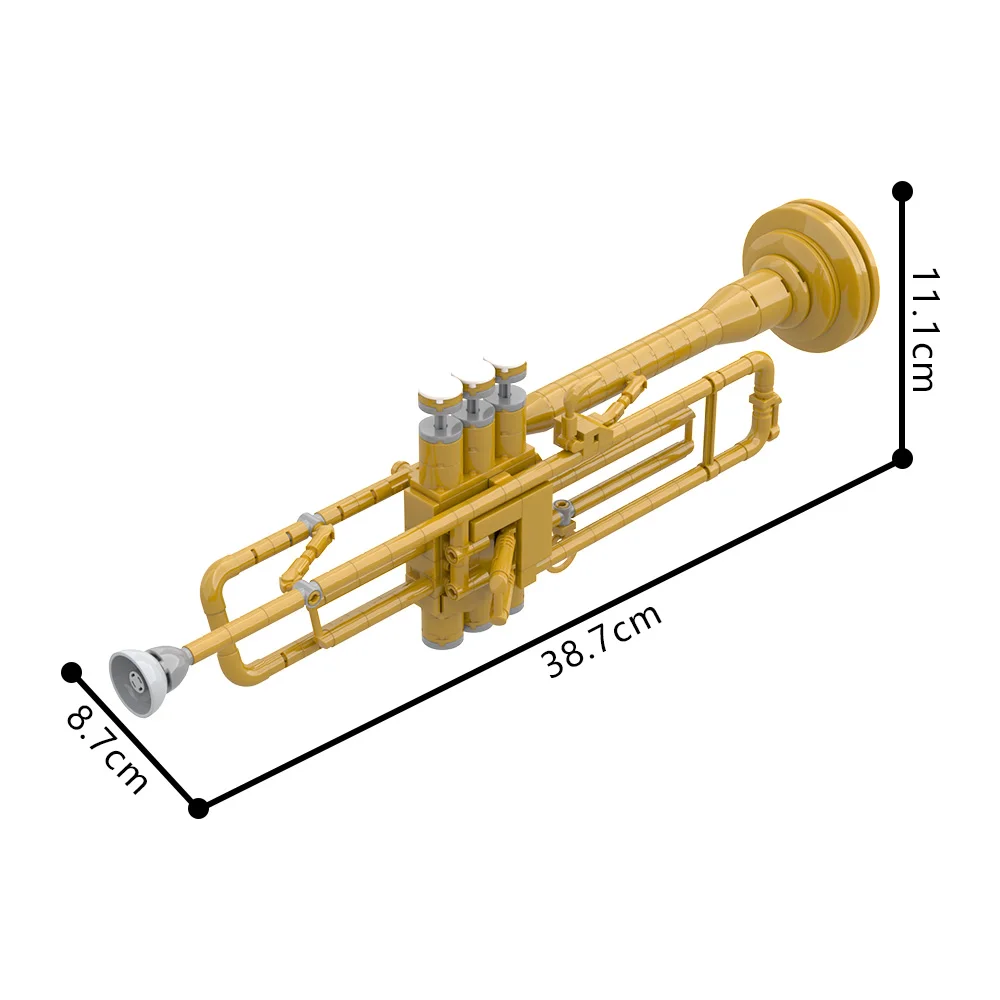 MOC Saxofoon Bouwstenen DIY Ontwerp Concert Prestaties Instrument Baksteen Speelgoed Volwassen Cadeau