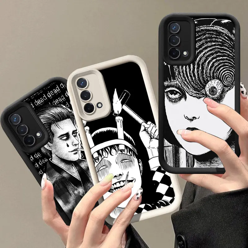 Junji Ito Horror Comics Phone Case For OPPO Realme C55 C63 C65 C67 Reno 10 11 12 13 Pro Plus A16 A17 A58 A74 A78 A98