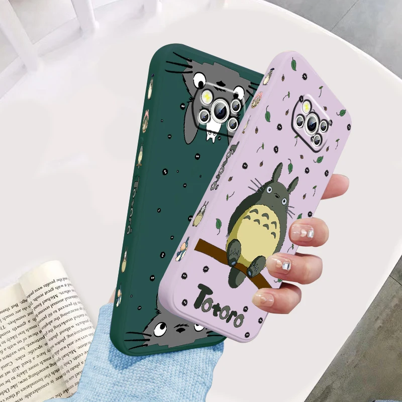 S-Studios G-Ghiblis Art Movie Cute For Xiaomi Mi Poco X3 X4 X5 X6 M4 M5 M6 F4 F5 F3 GT Pro 5G Liquid Left Rope Phone Case Cover