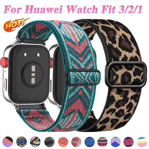 Correa de nailon elástica para reloj Huawei Fit 3 2 1, repuesto de Correa para pulsera Huawei Fit3, accesorios