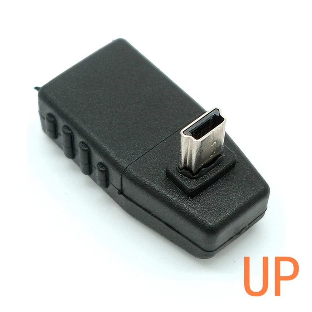 Mini USB 2,0 Arriba/Abajo izquierda/derecha Anlgled OTG USB hembra a Mini 5 p macho, adaptador de enchufe 90D USB OTG HOST