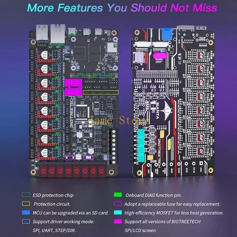 

Manta M8P V1.1 Control Board 32Bit Integrated Motherboards CB1 Support for Klipper Firmware TMC5160 V1.3 TMC2209