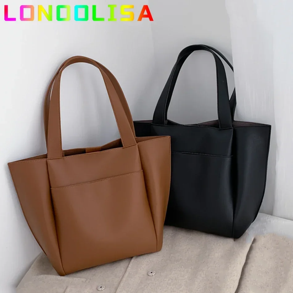 2024 Women\'s Bag Large Capacity Shoulder Bags High Quality PU Leather Handbags and Purse Female Retro Tote Bags sac a main femme