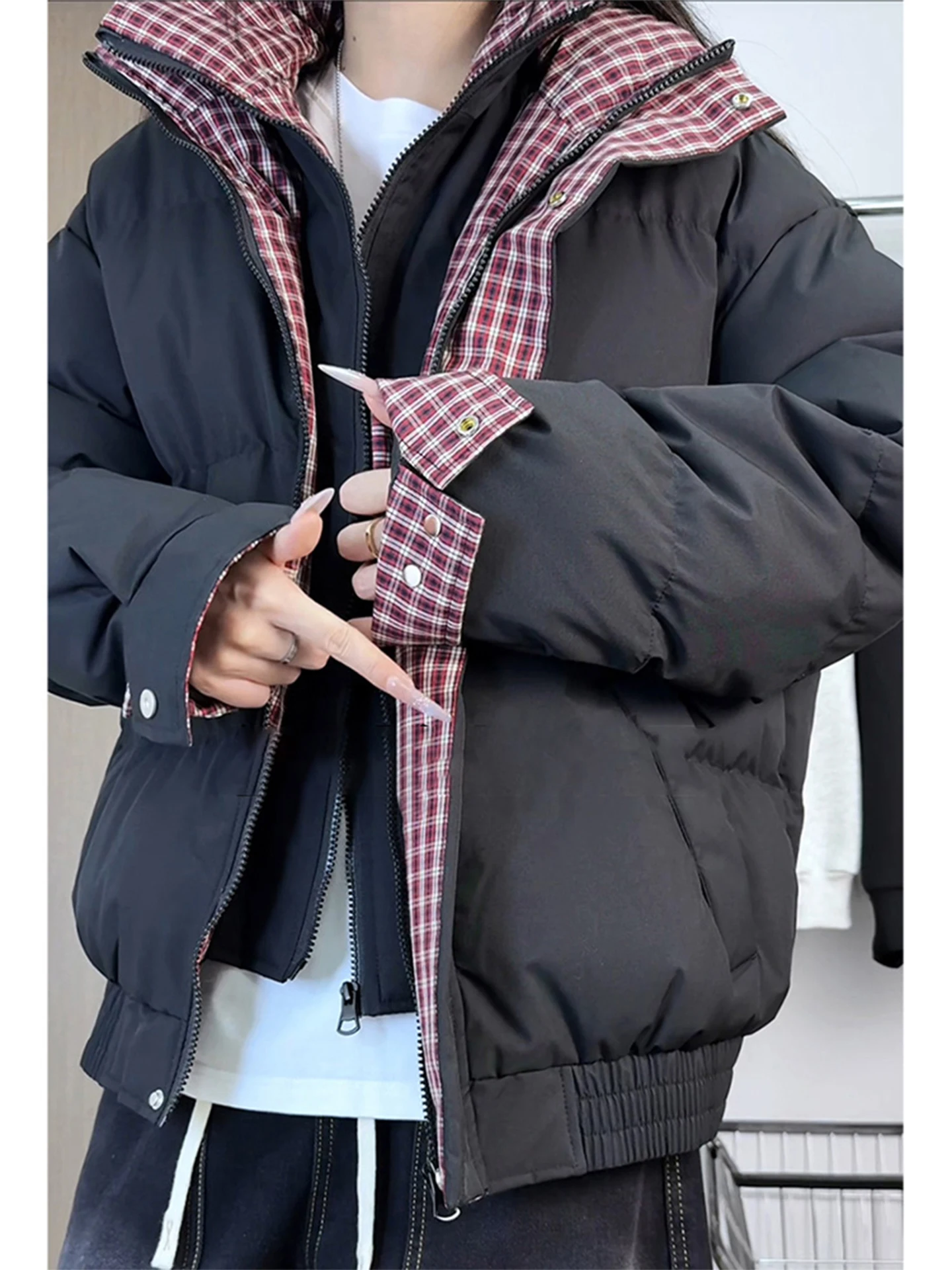 

Утепленная зимняя хлопковая куртка-парка для мужчин в американском стиле с контрастными вставками, теплая, молодежная, повседневная, модная