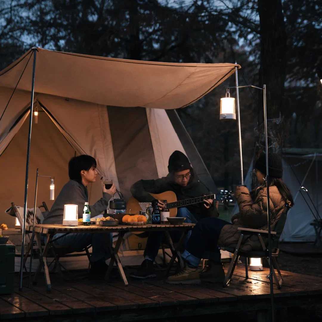 Xiaomi Mijia camping light Rechargeable Tent Lamp for Separate double light design  Outdoor Camping Light work with Mijia APP