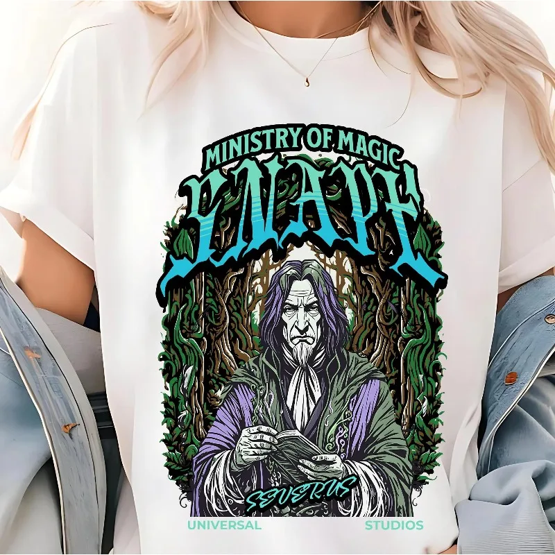 Camiseta del profesor Snape: camiseta del Ministerio de Magia Wizard adecuada para todas las estaciones, ropa de calle informal para hombres y mujeres