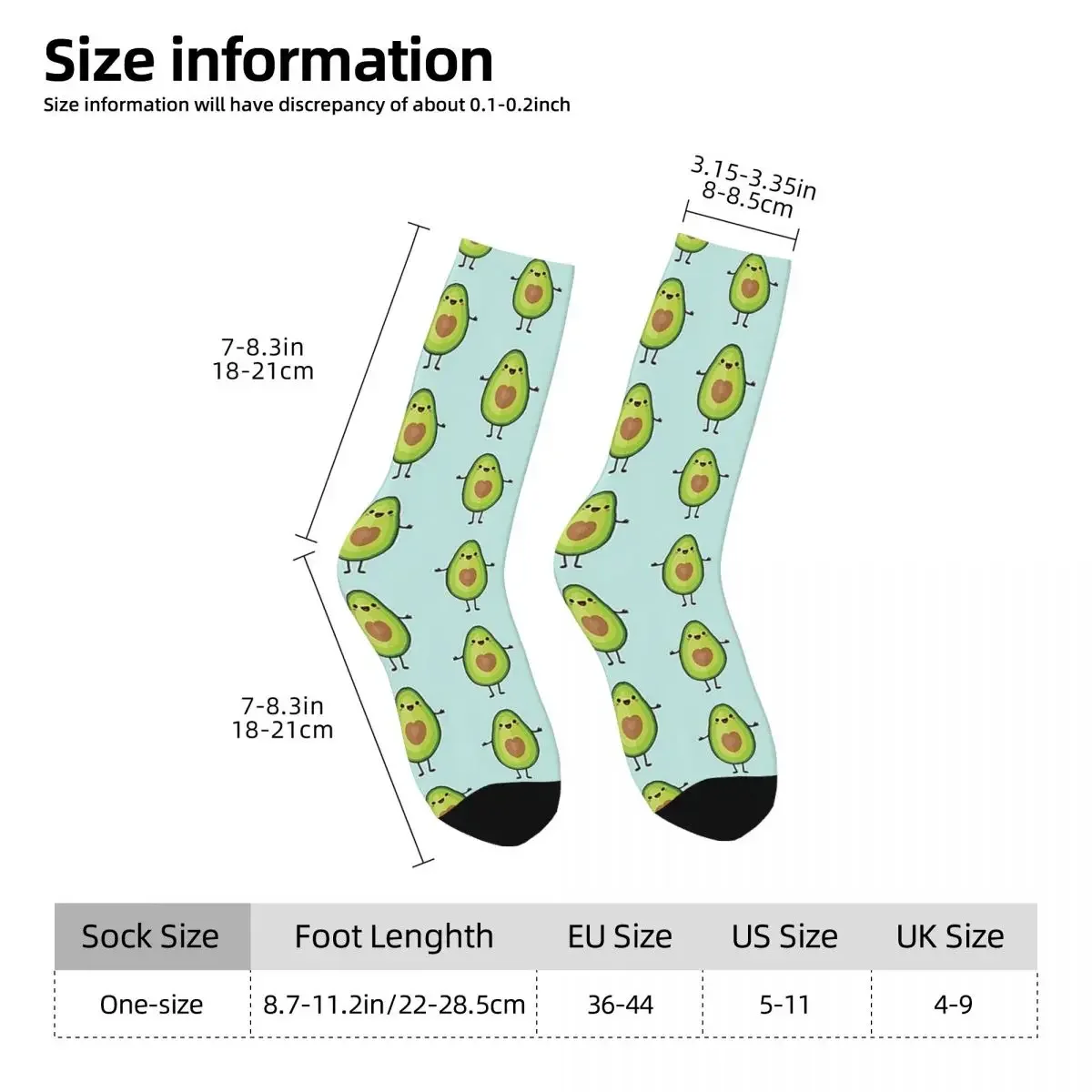 Avo-cuddle Socks Harajuku Super Soft Stockings All Season Long Socks Accessories for Unisex Birthday Present