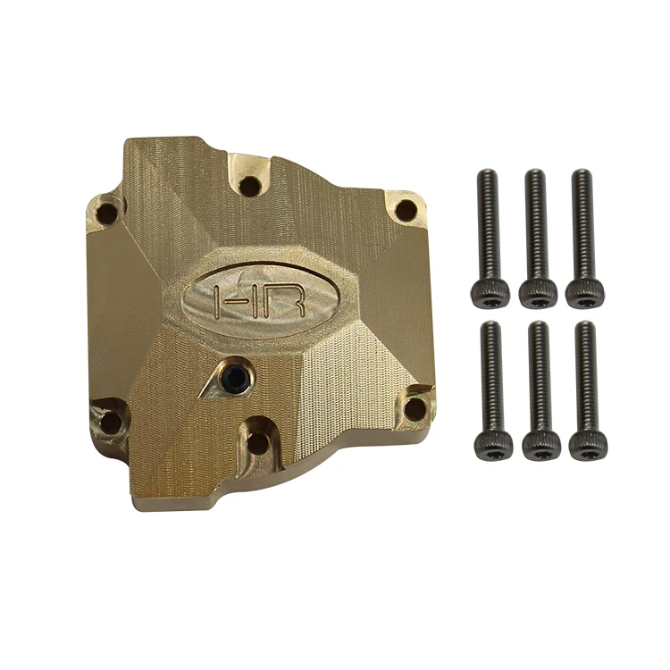 Hot Racing heavy brass differential cover for front and rear of the Red Cat Gen 8