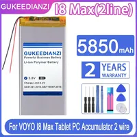 GUKEEDIANZI 5850mAh Replacement Battery For VOYO I8 Max I8Max Tablet PC Accumulator 2 Wire Batteria + Free Tools