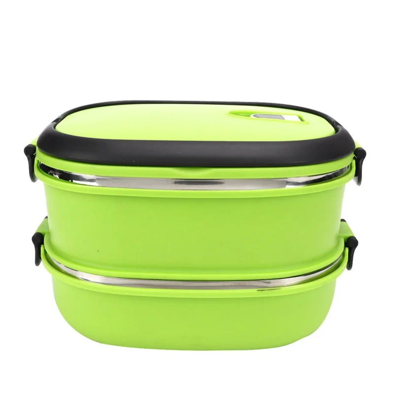 

Portable Insulation Thermo Thermal Stainless Steel Lunch Box Food Container For Outdoor PicnicDouble Layer