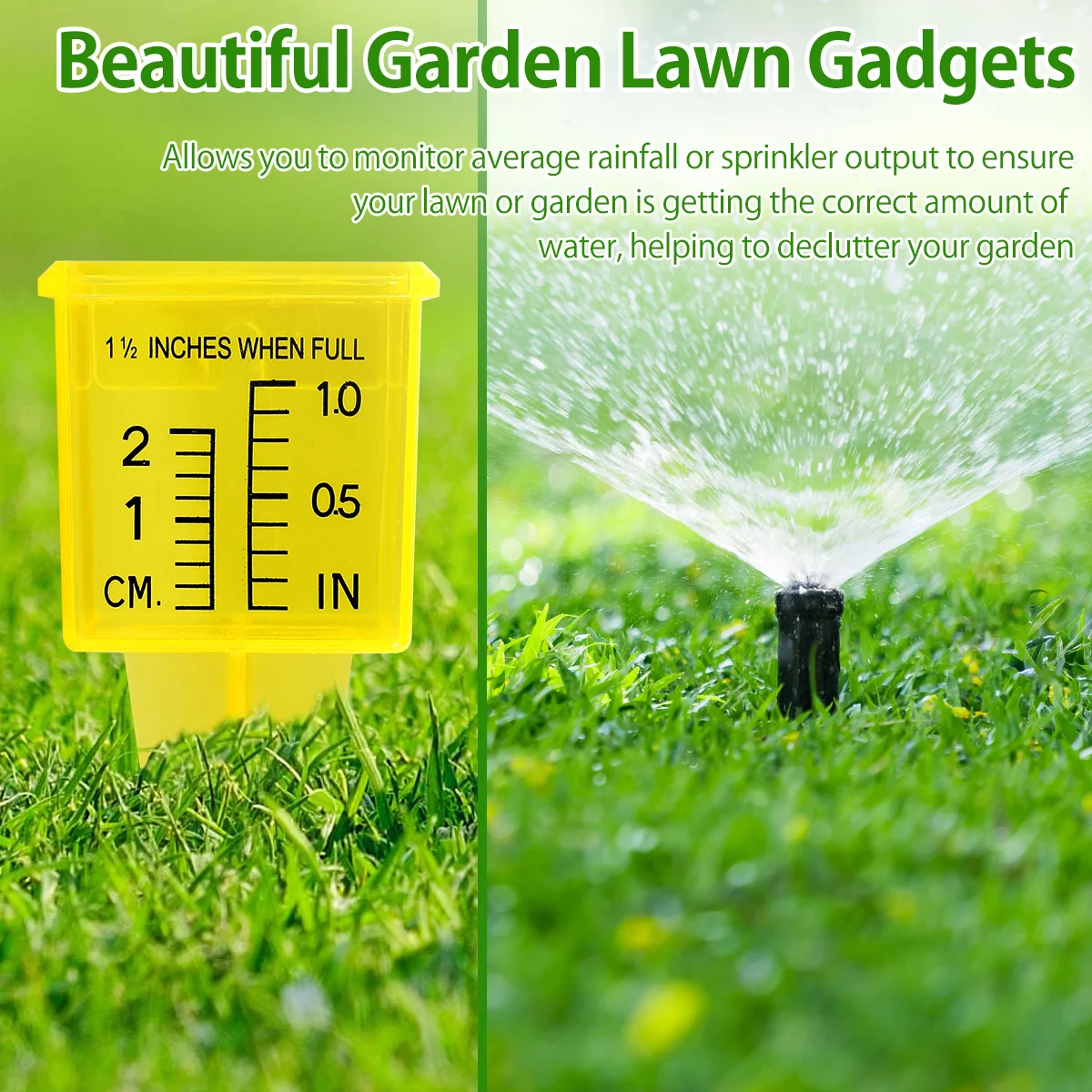 30/10PCS Rain Gauge Sprinkler Gauge For Lawn and Garden Water Measuring Tool Wide Mouth Sprinkler Rain Gauge for Lawn Backyard