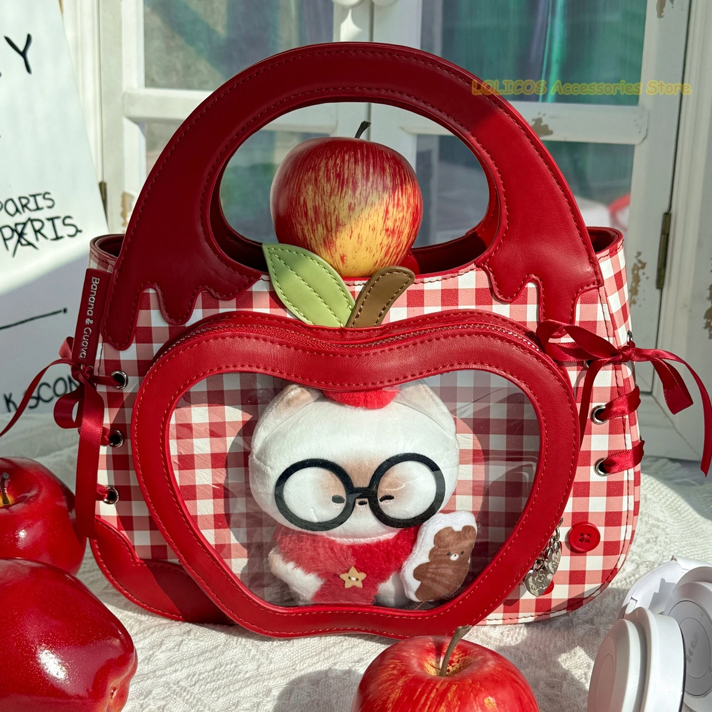 

Cartoon Love and Deepspace Caleb Apple Ita-bag Handbag Cosplay Single-shoulder Bag Sling Bags Anime Removable Shoulder Strap