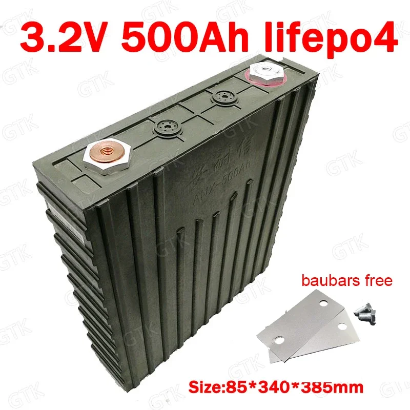 Lifepo4 3.2V 500AH lithium battery for 12V 24V solar energy storage vehicle House hold electric supplies caravan RV AVG