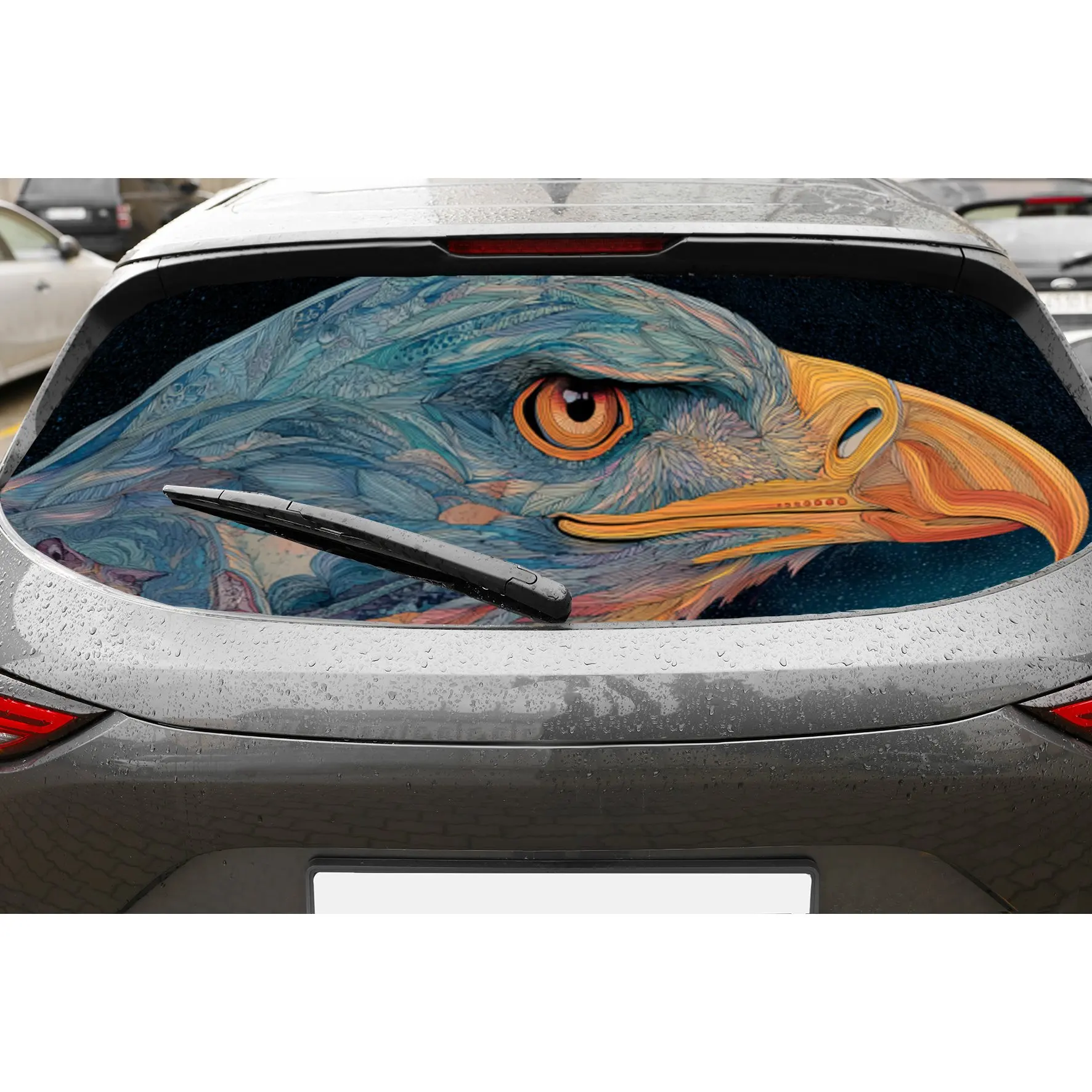 

Classic Eagle Car Rear Window Sticker, Anti-scratch Auto Protection Vinyl Wraps Decal, Waterproof Self-adhesive PVC Auto Exterio