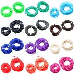 Tubo redondo hueco de silicona de Color PVC de 2/3MM y 200CM, tubo de goma suave, cubierta de cordón de joyería, cable de memoria, fabricación de collares/pulseras DIY