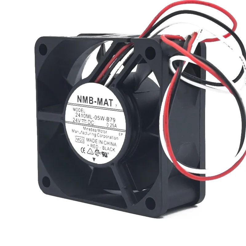 Per NMB 2410ML-05W-B79 6025 60mm X 25mm DC 24V 0,25A Ventola di raffreddamento ad alta velocità con applicazioni di allarme industriali e inverter